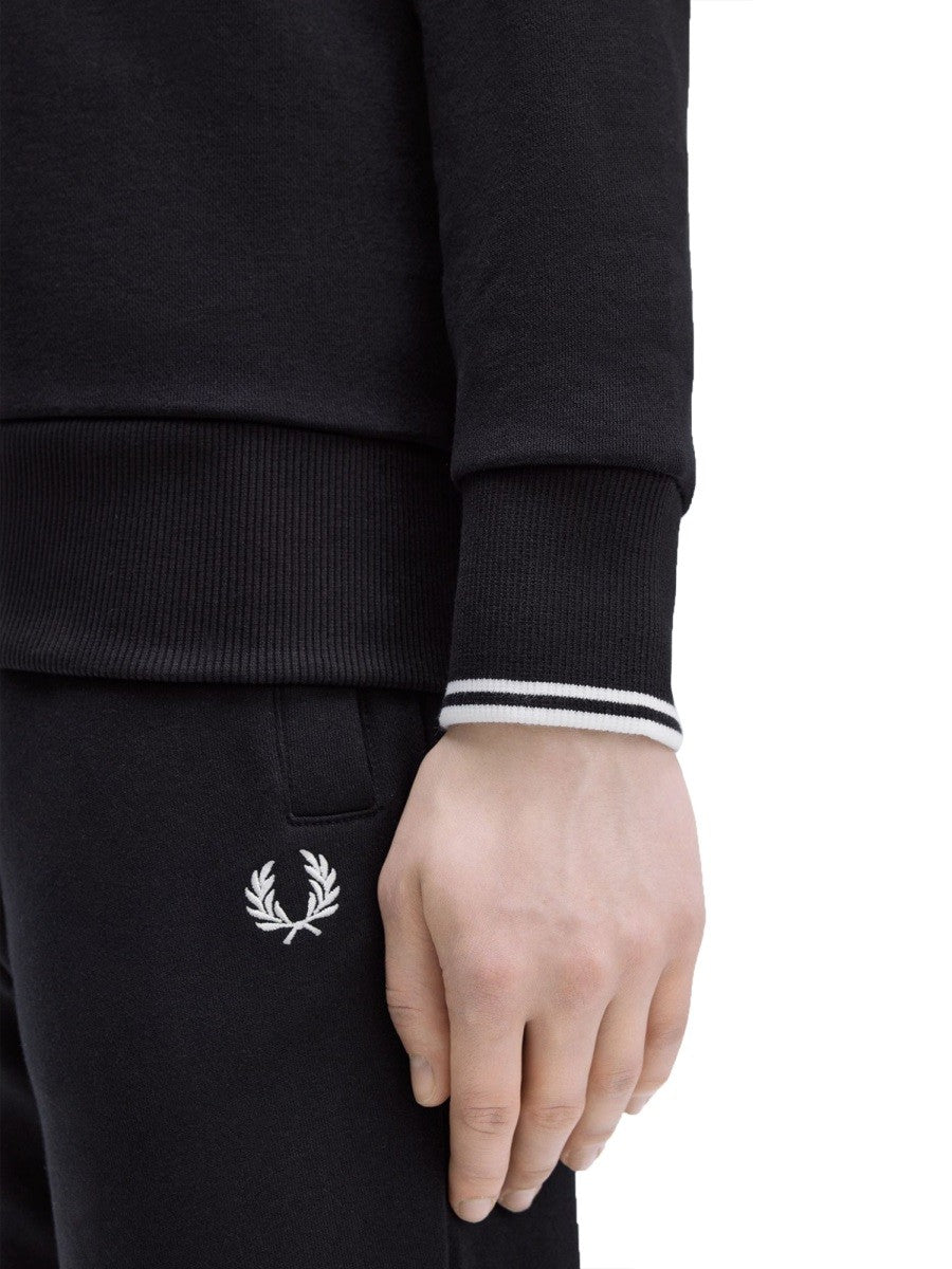 FRED PERRY SWEATSHIRT WITH LOGO EMBROIDERY