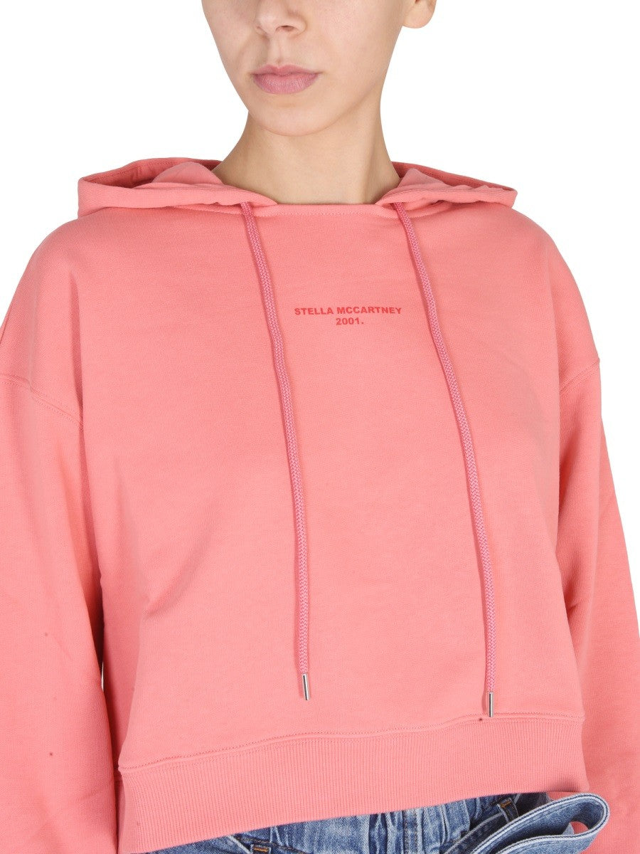 stella mccartney SWEATSHIRT WITH LOGO EMBROIDERY