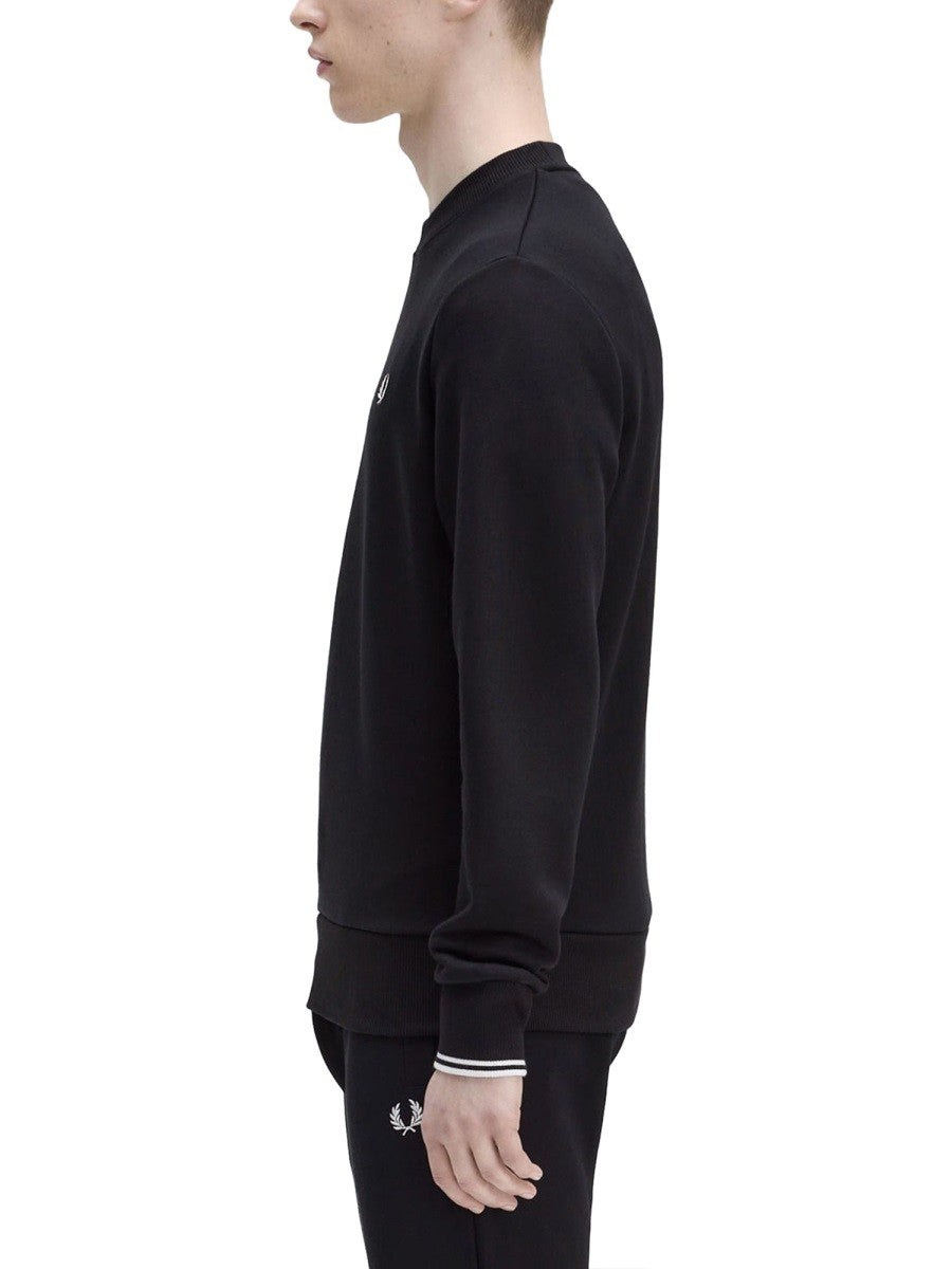 FRED PERRY SWEATSHIRT WITH LOGO EMBROIDERY