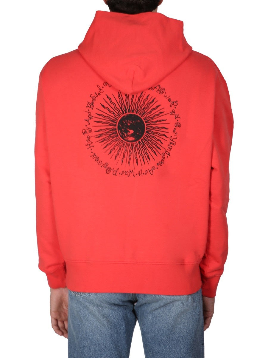 SUNFLOWER SWEATSHIRT WITH LOGO EMBROIDERY