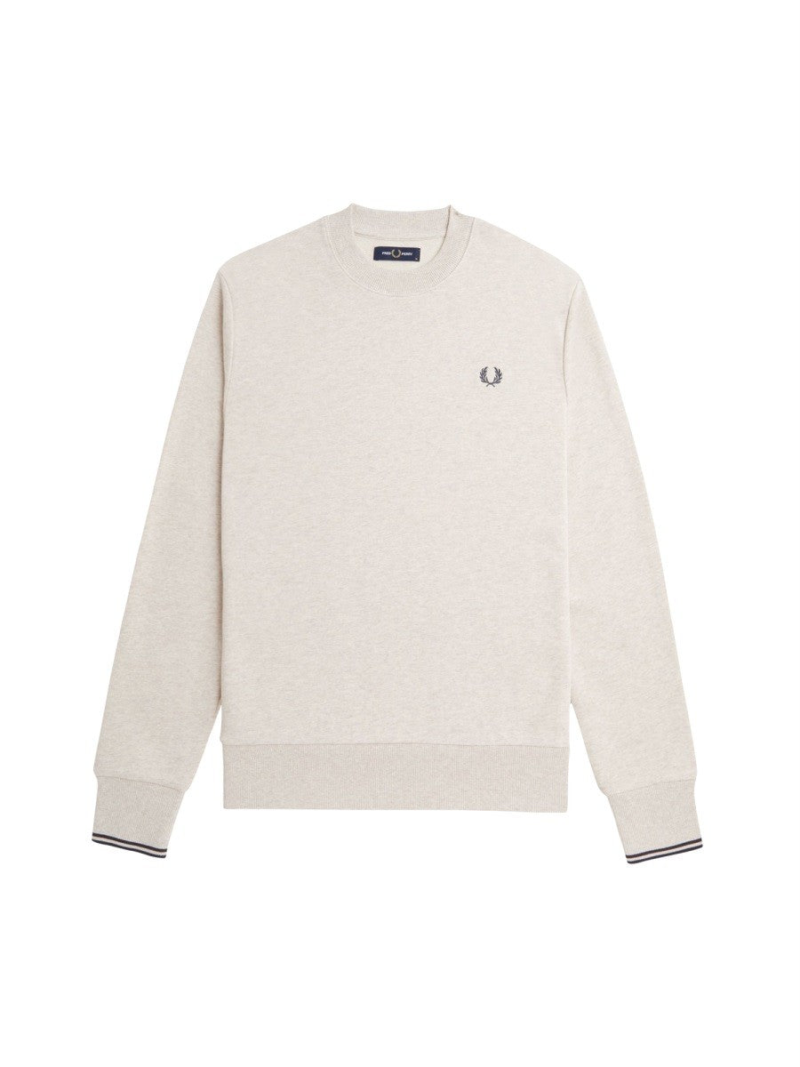 FRED PERRY SWEATSHIRT WITH LOGO EMBROIDERY