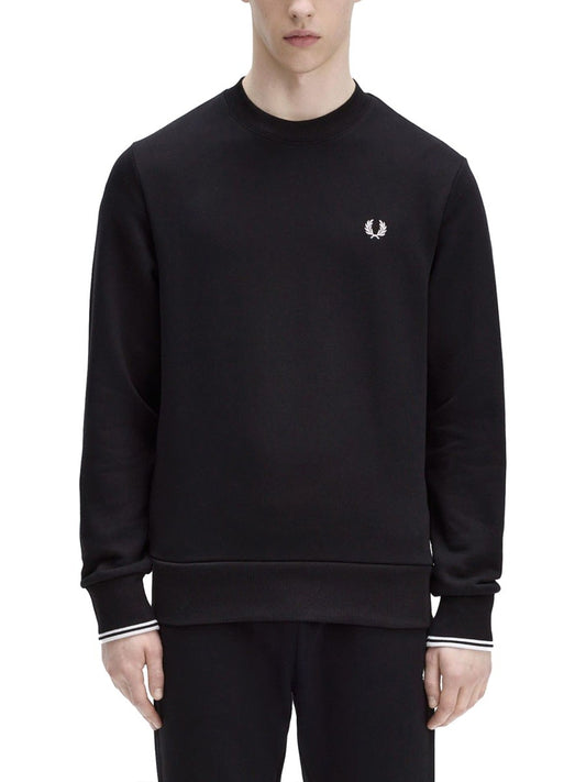 FRED PERRY SWEATSHIRT WITH LOGO EMBROIDERY