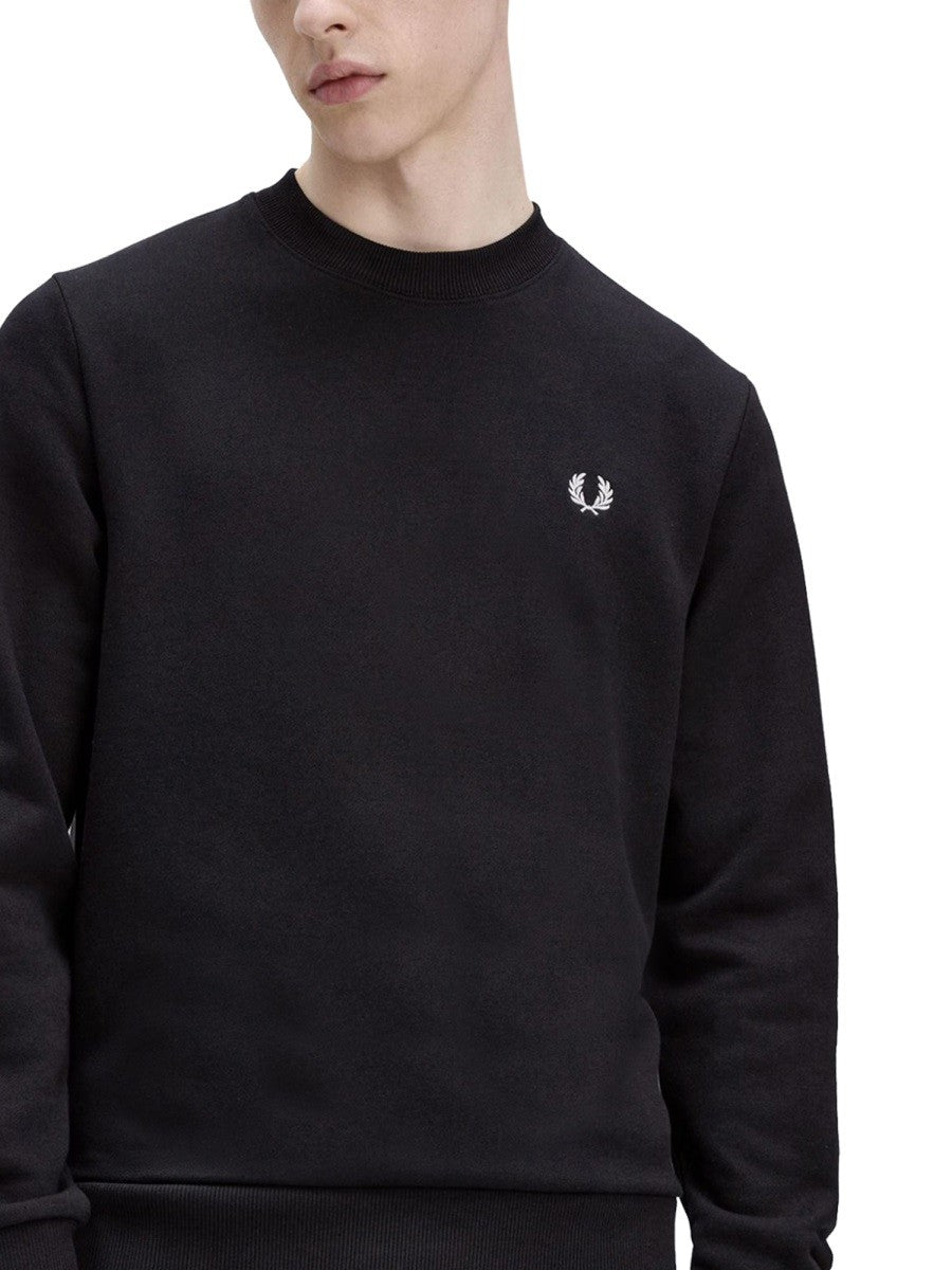 FRED PERRY SWEATSHIRT WITH LOGO EMBROIDERY