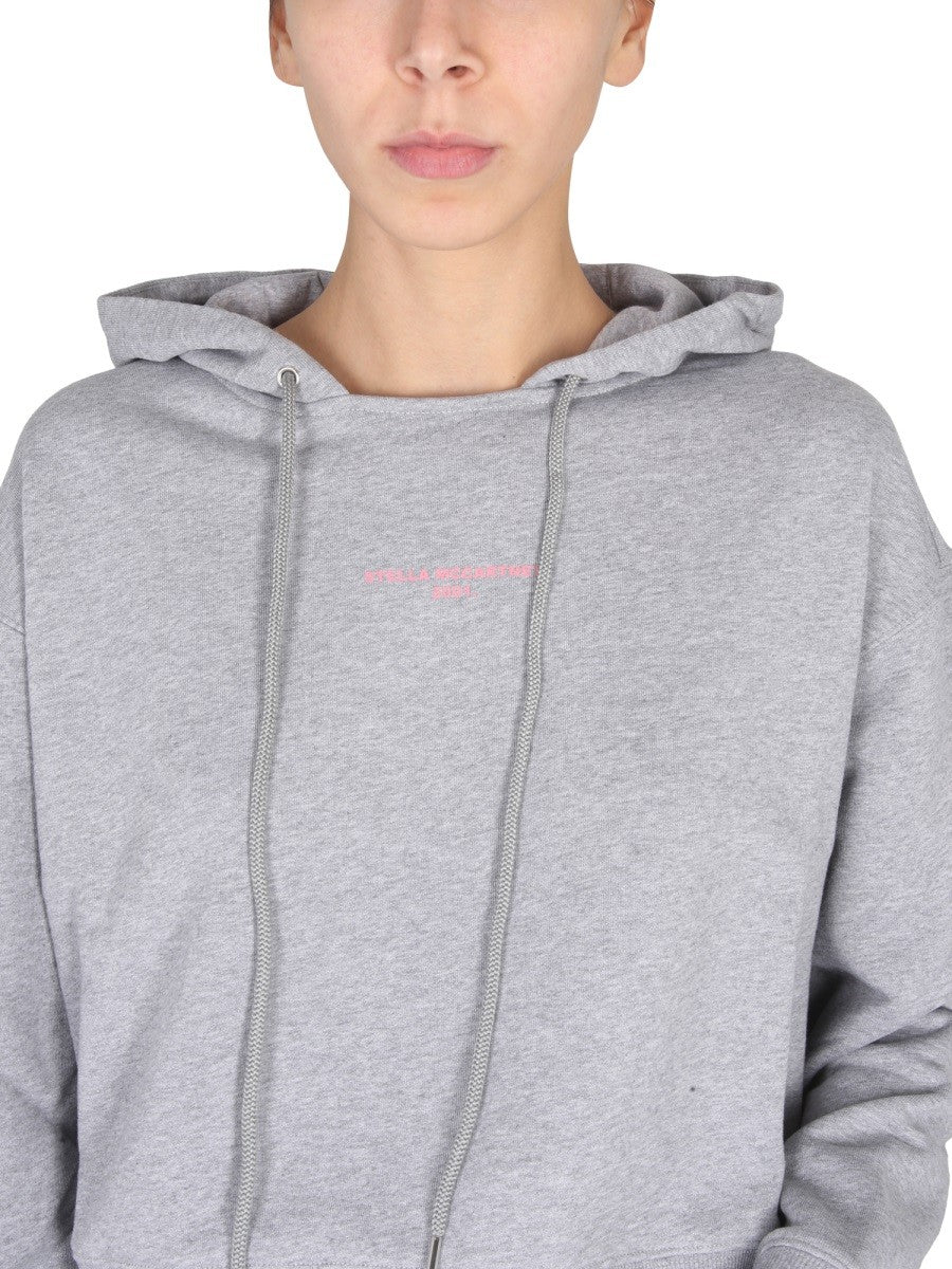 stella mccartney SWEATSHIRT WITH LOGO EMBROIDERY