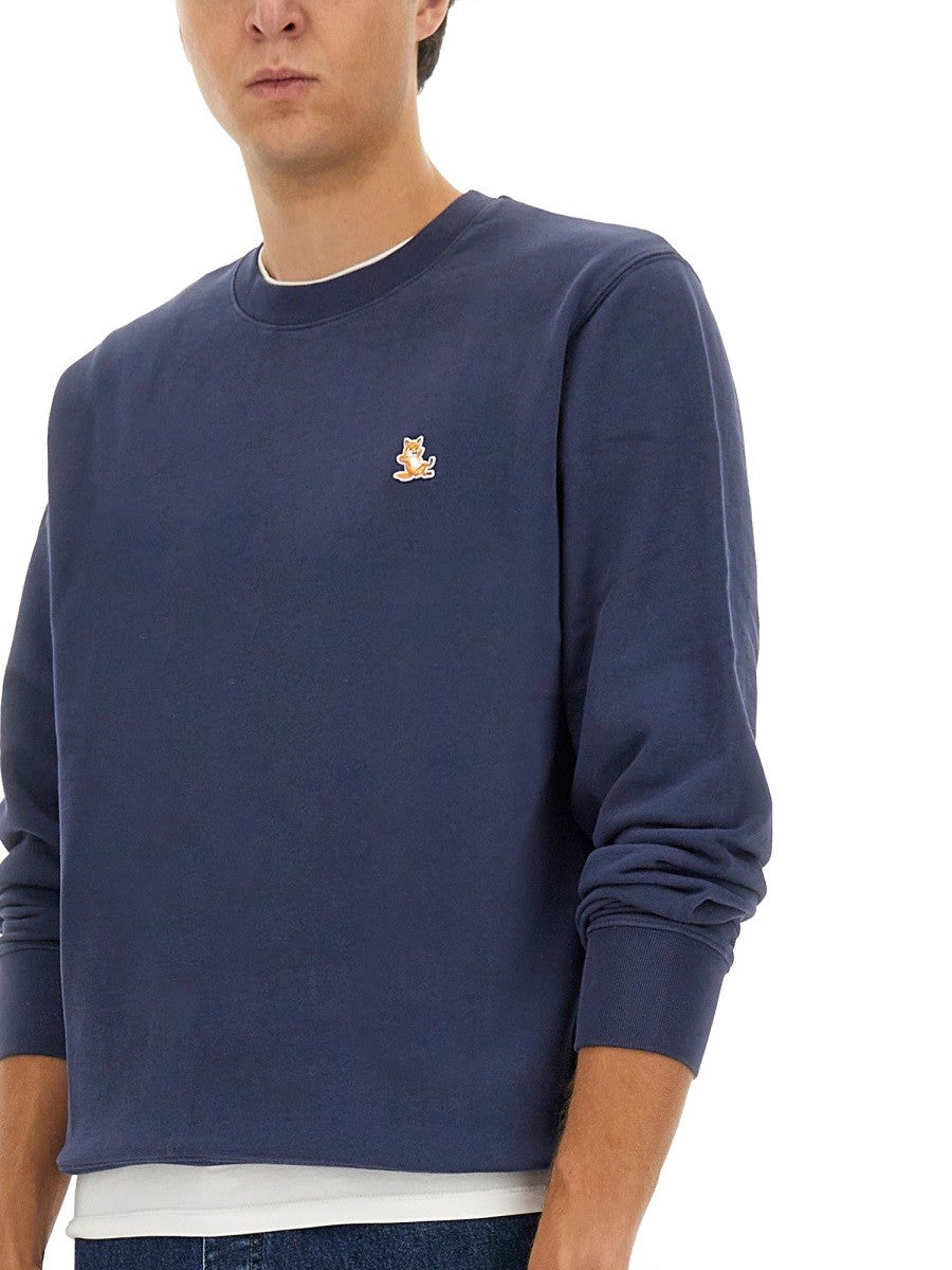 Maison Kitsune SWEATSHIRT WITH LOGO PATCH