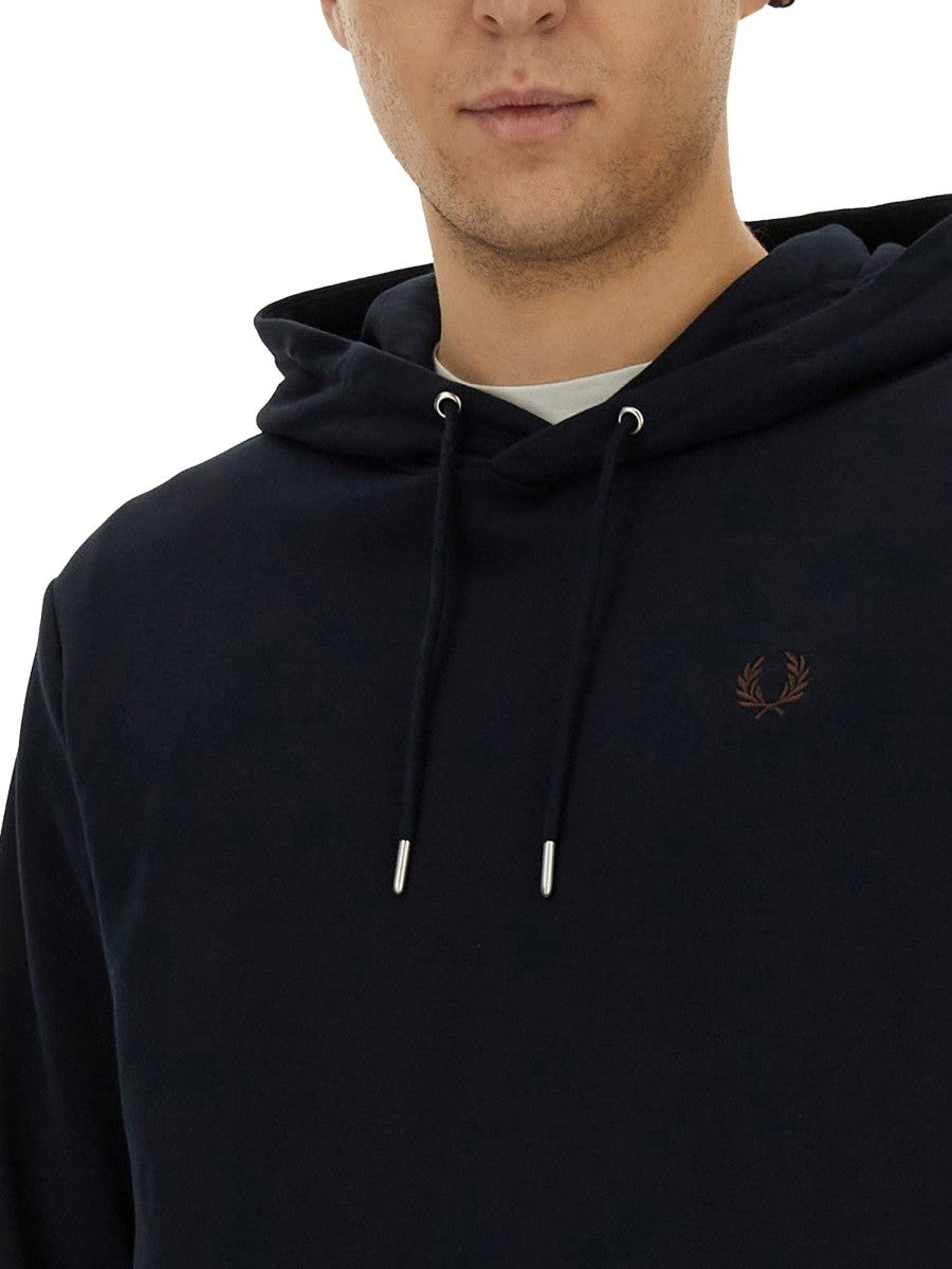 FRED PERRY SWEATSHIRT WITH LOGO PATCH