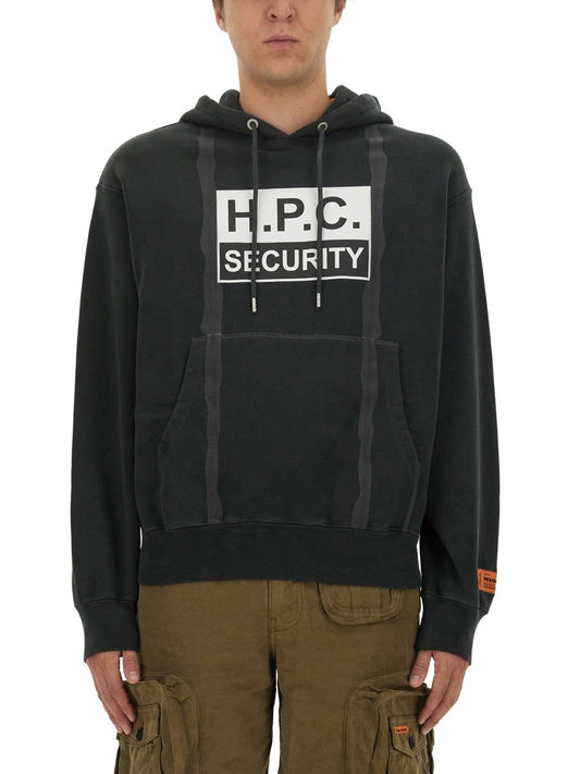 HERON PRESTON SWEATSHIRT WITH LOGO PRINT