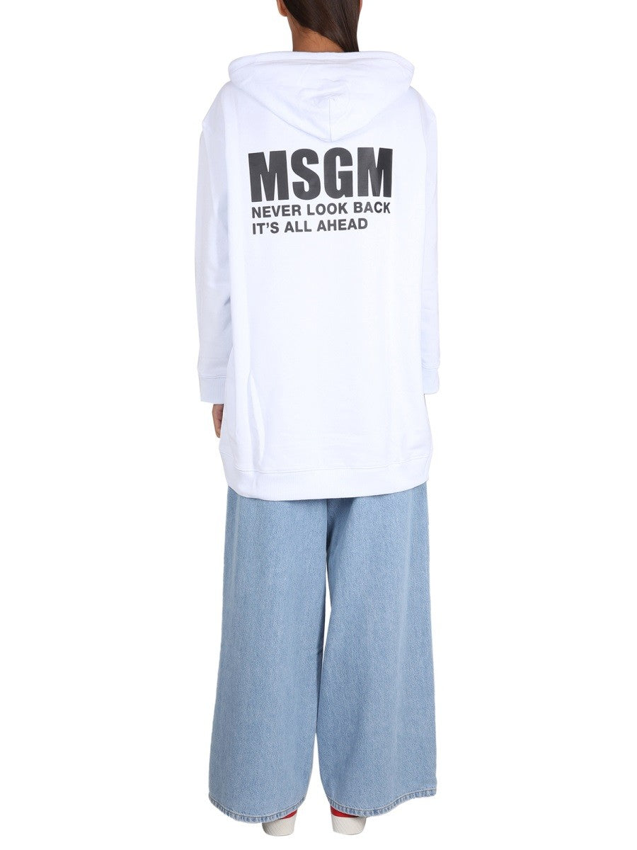 msgm SWEATSHIRT WITH LOGO PRINT