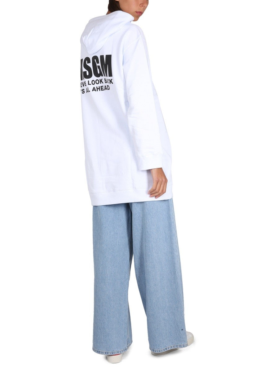 msgm SWEATSHIRT WITH LOGO PRINT