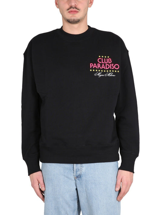 msgm SWEATSHIRT WITH LOGO PRINT