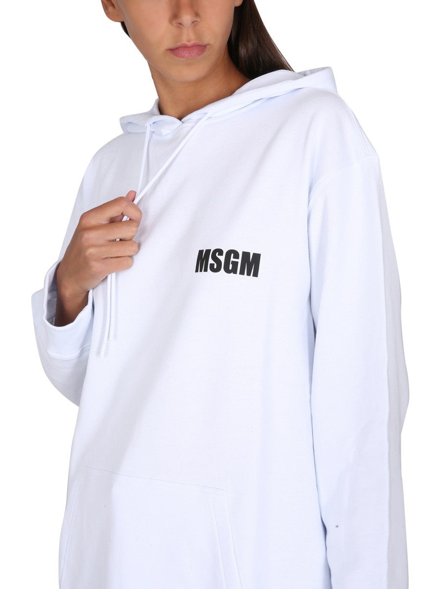 msgm SWEATSHIRT WITH LOGO PRINT