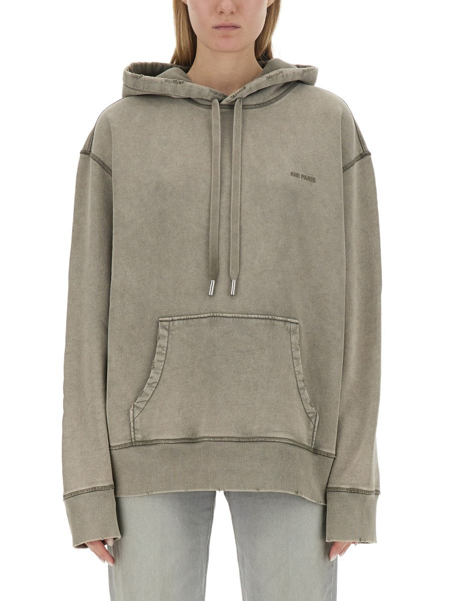 AMI PARIS SWEATSHIRT WITH LOGO