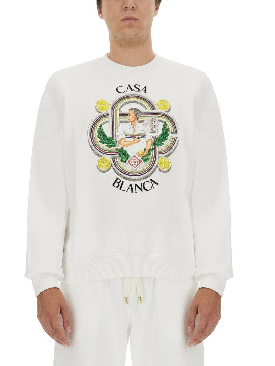 CASABLANCA SWEATSHIRT WITH LOGO