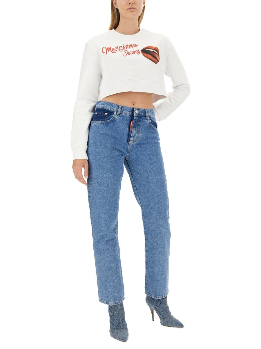 MOSCHINO JEANS SWEATSHIRT WITH LOGO