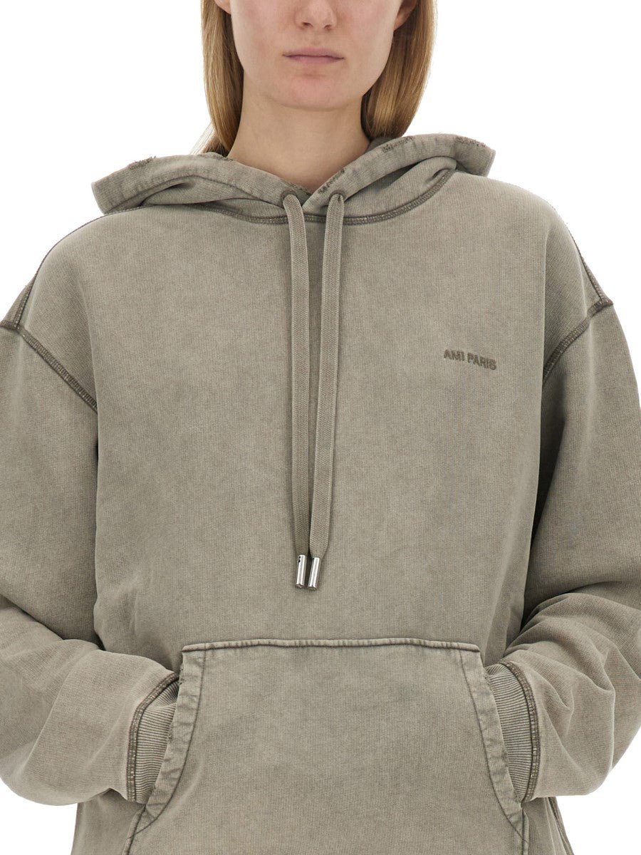 AMI PARIS SWEATSHIRT WITH LOGO