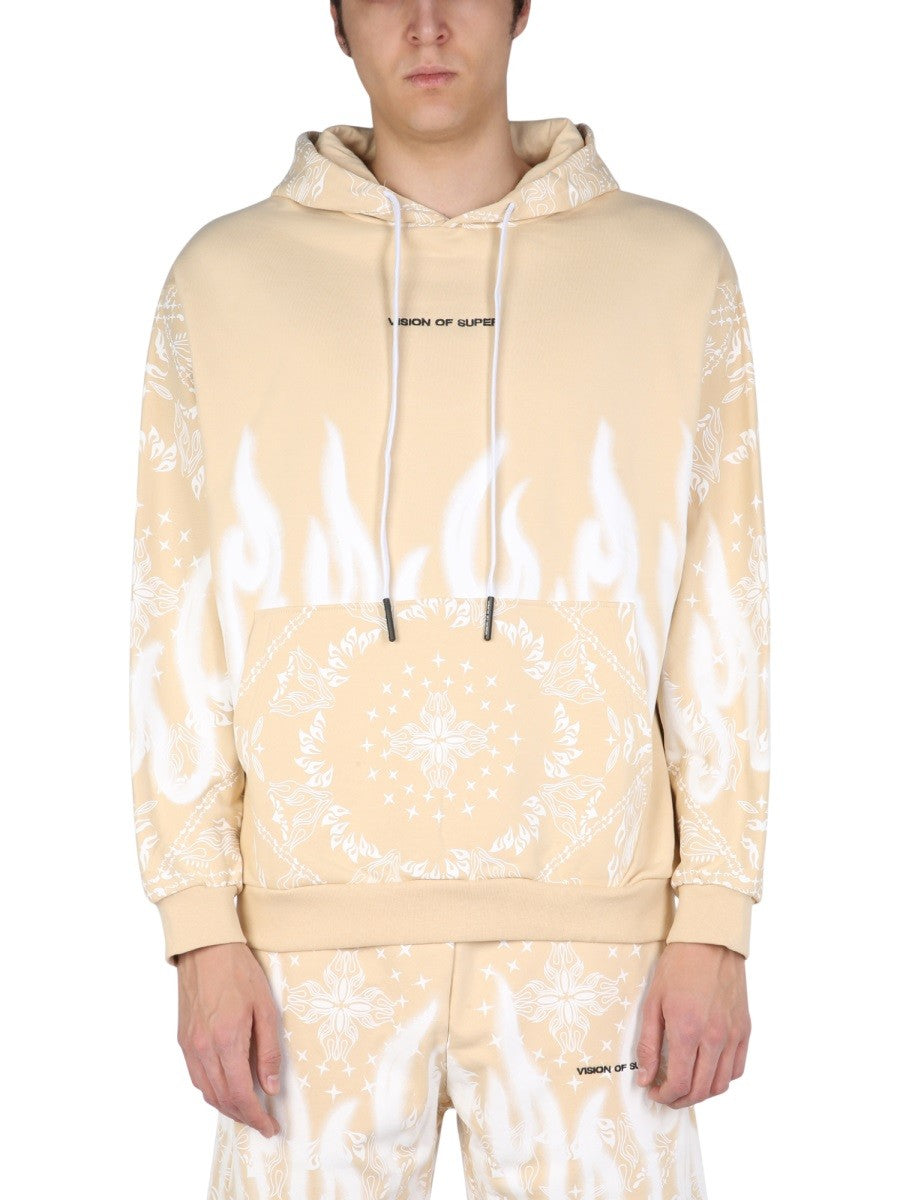 VISION OF SUPER SWEATSHIRT WITH PAISLEY PATTERN