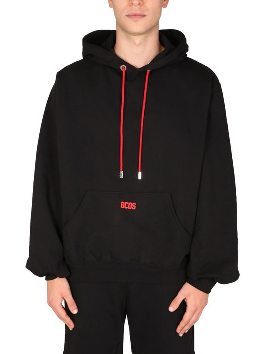 gcds SWEATSHIRT WITH RUBBER LOGO