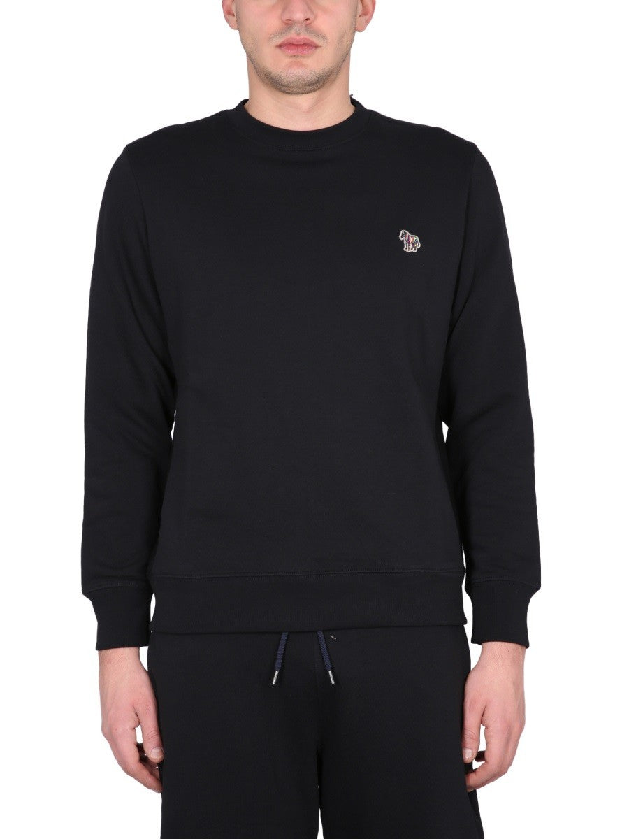 PS BY PAUL SMITH SWEATSHIRT WITH ZEBRA EMBROIDERY