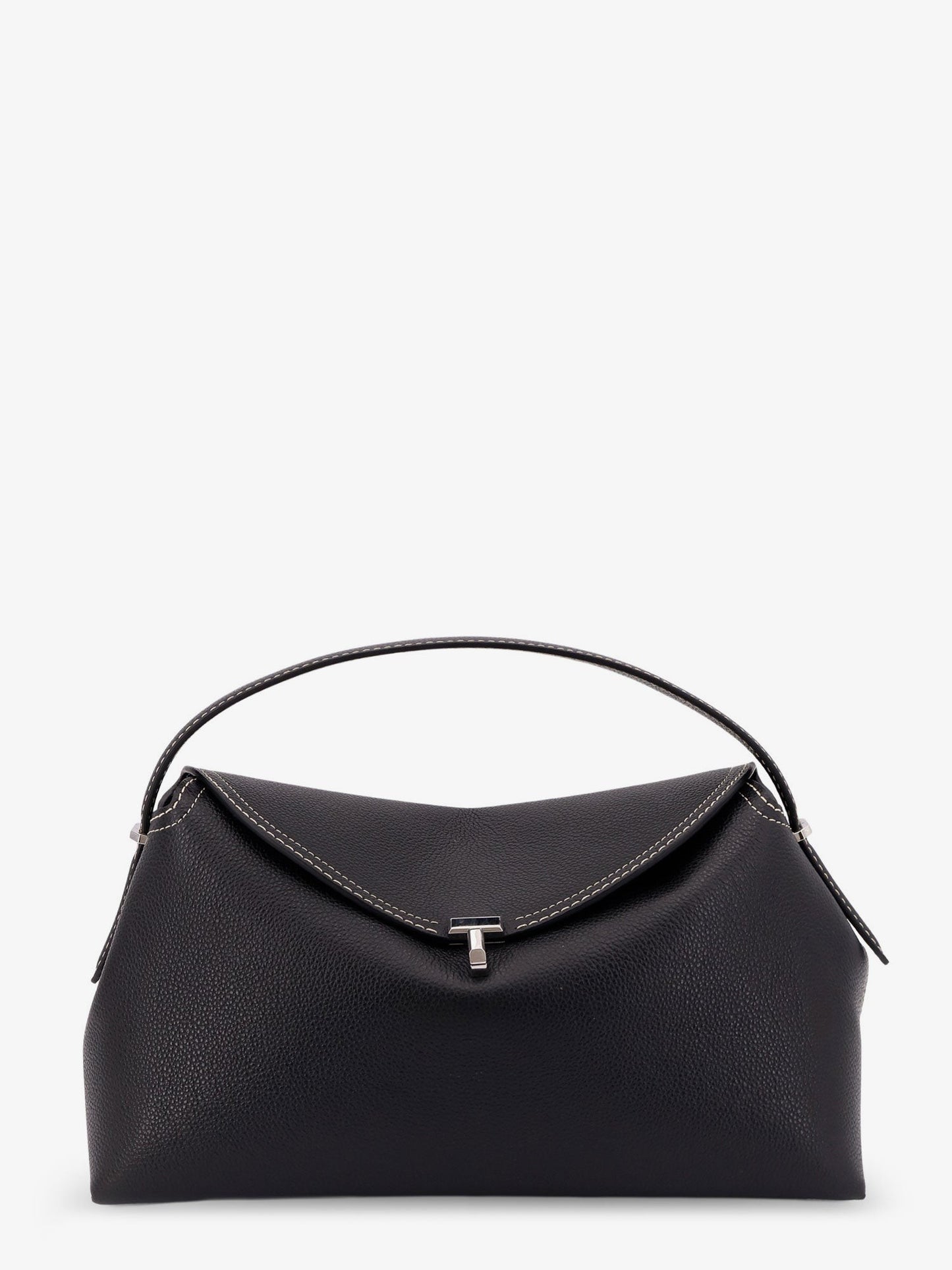 TOTEME T-Lock leather handbag with contrasting stitching