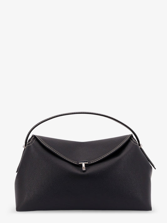 TOTEME T-Lock leather handbag with contrasting stitching