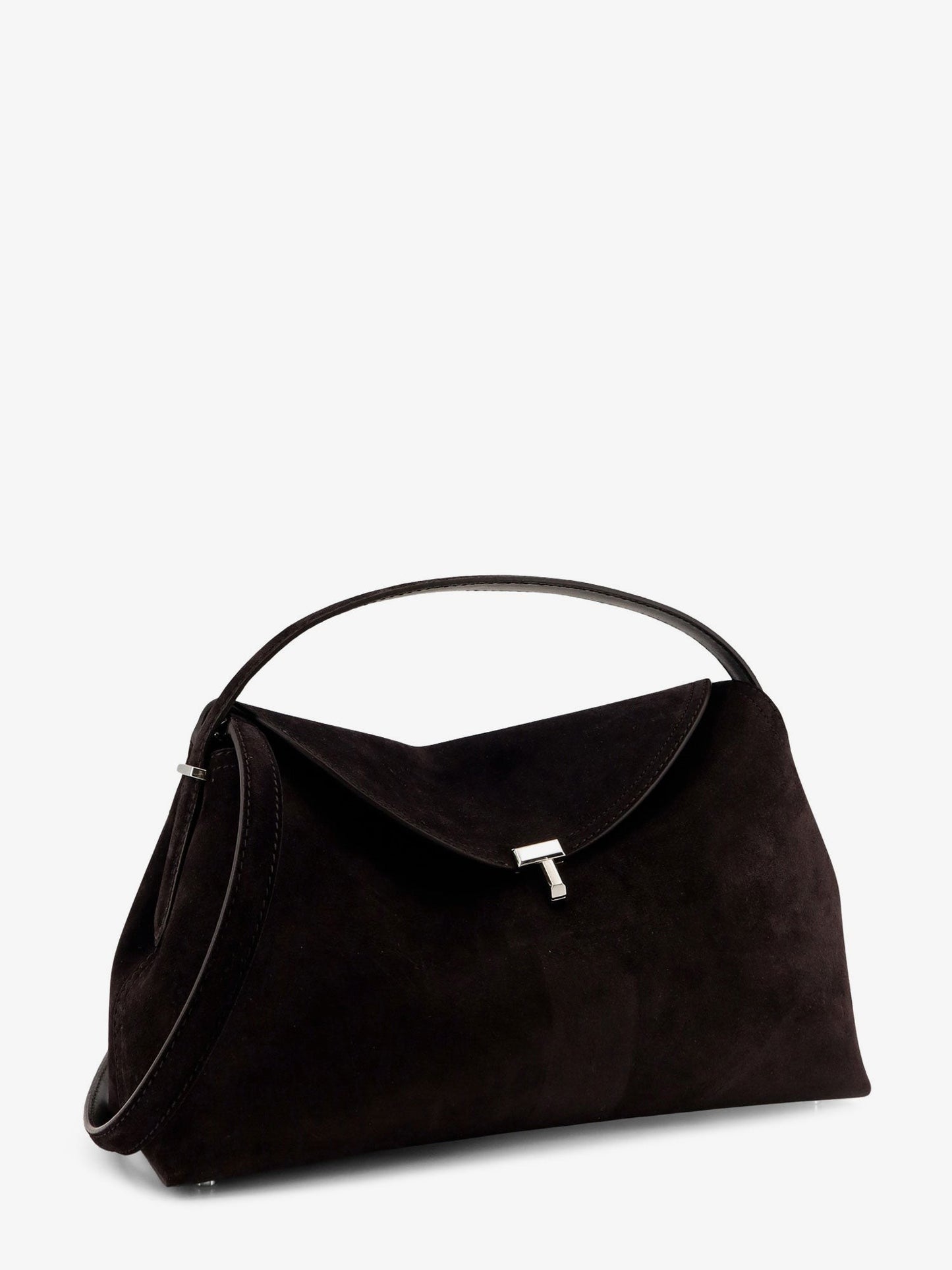 TOTEME T-Lock suede leather shoulder bag