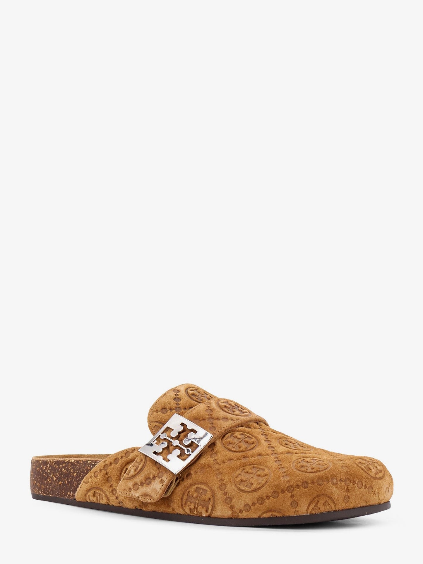 Tory Burch T Monogram Mellow jacquard suede Mule