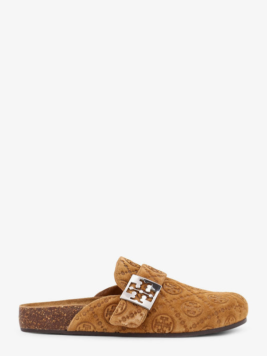 Tory Burch T Monogram Mellow jacquard suede Mule