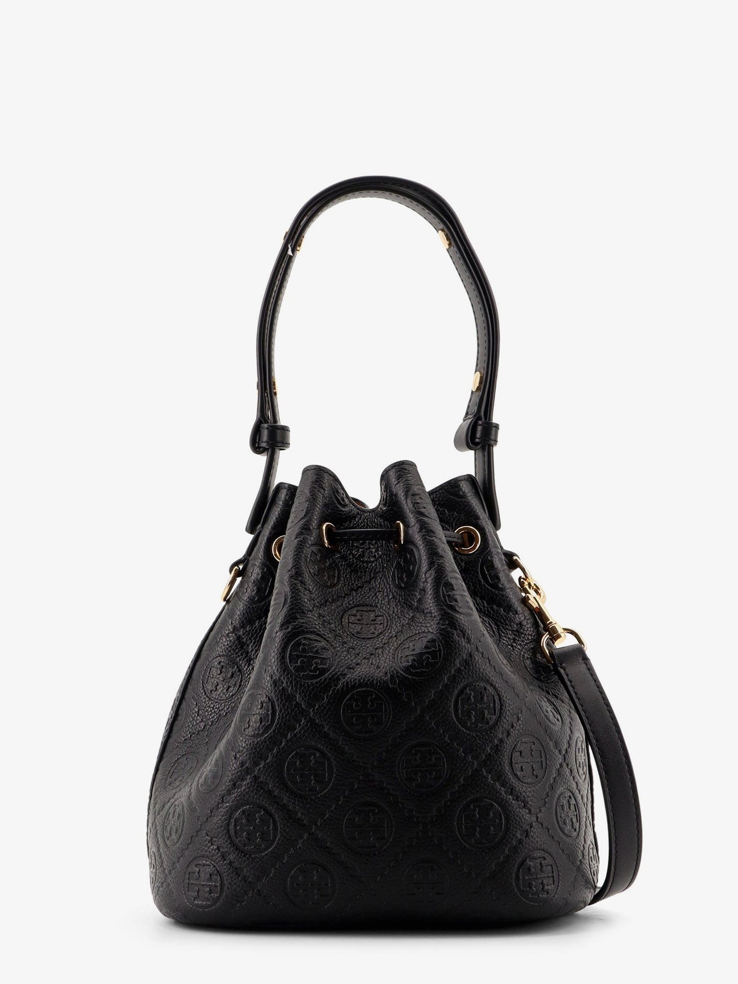 Tory Burch T Monogram Pebble leather Bucket Bag