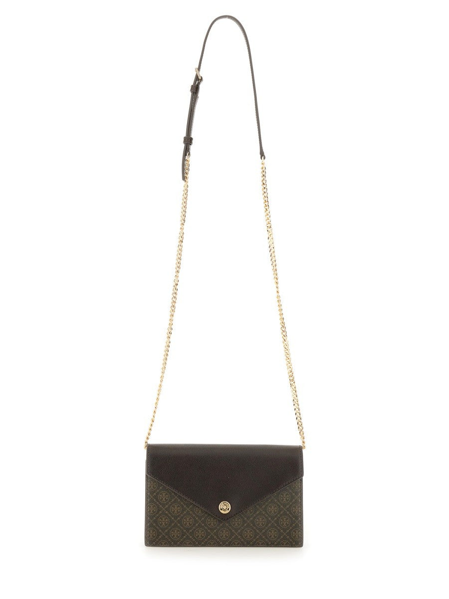 Tory Burch "T MONOGRAM" WALLET WITH CHAIN