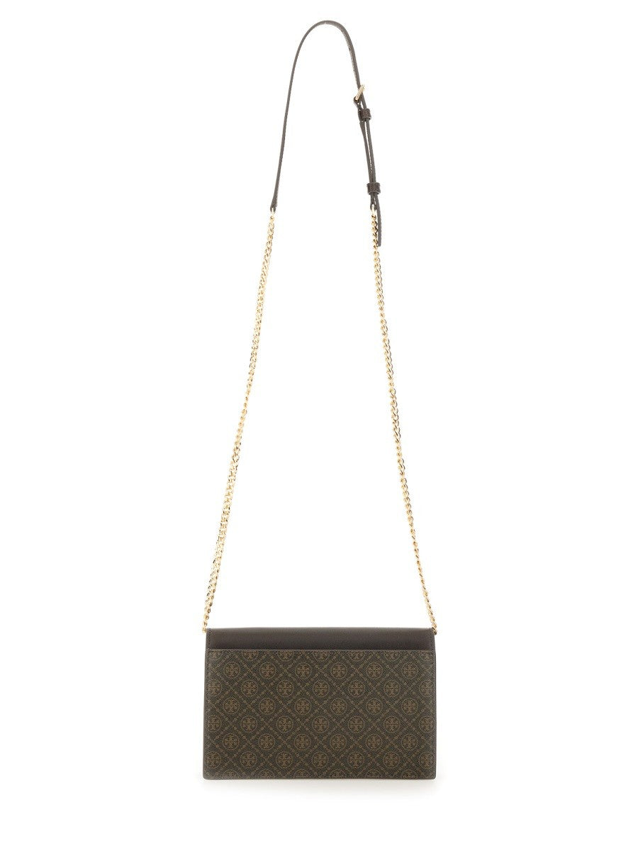 Tory Burch "T MONOGRAM" WALLET WITH CHAIN