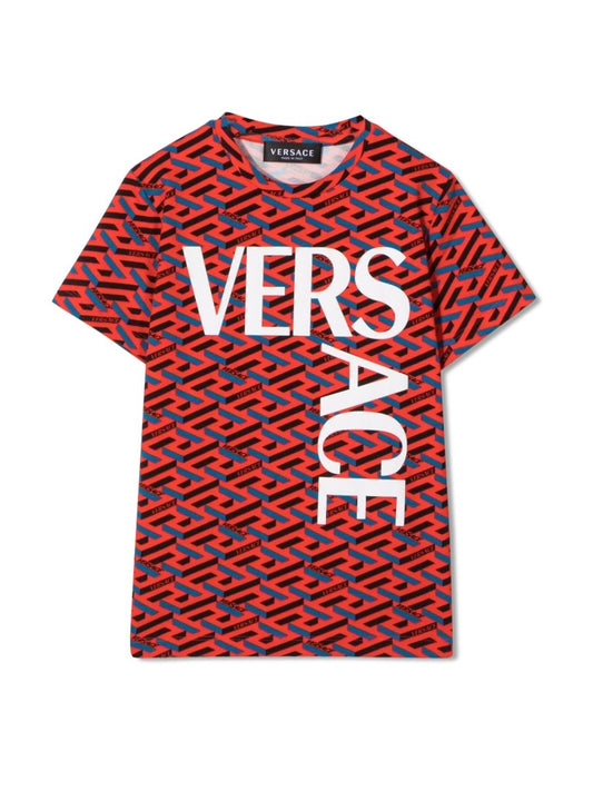 Versace T-SHIRT JERSEY MONOGRAM + ST. VERSACE