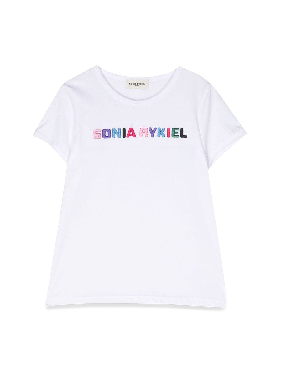 SONIA RYKIEL t-shirt logo contrasting profiles