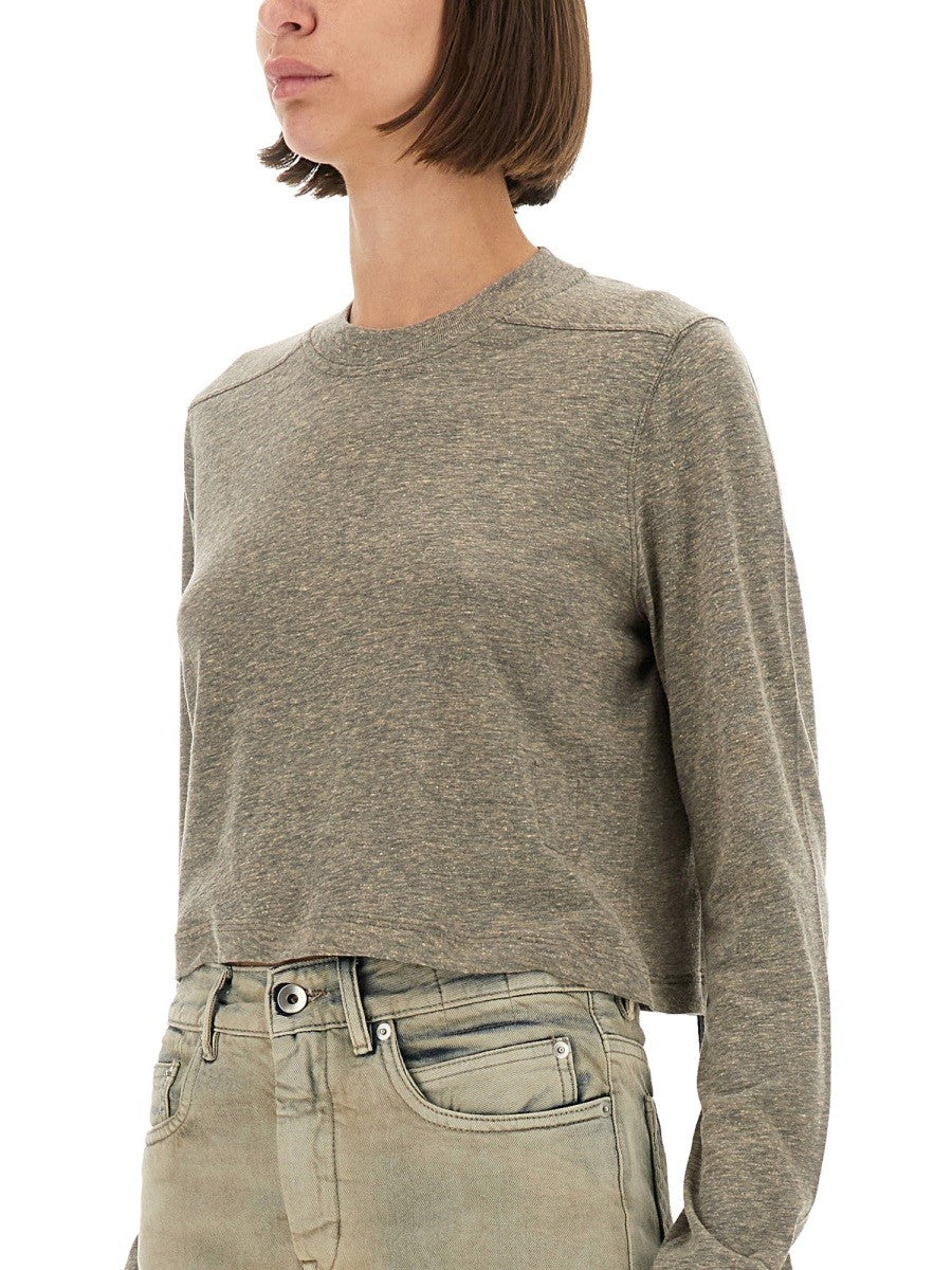 RICK OWENS DRKSHDW T-SHIRT "LS CROPPED SMALL LEVEL T"