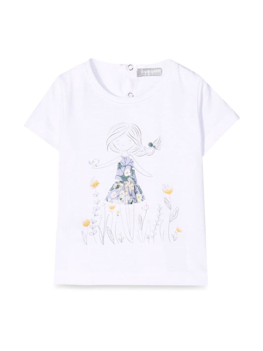 IL GUFO T-SHIRT M/SHORT WHITE/LILAC