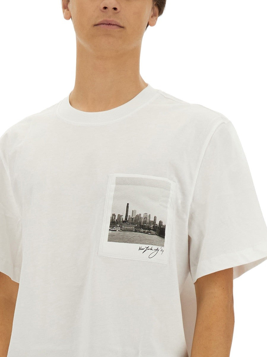 Helmut Lang T-SHIRT POSTCARD SKYLINE