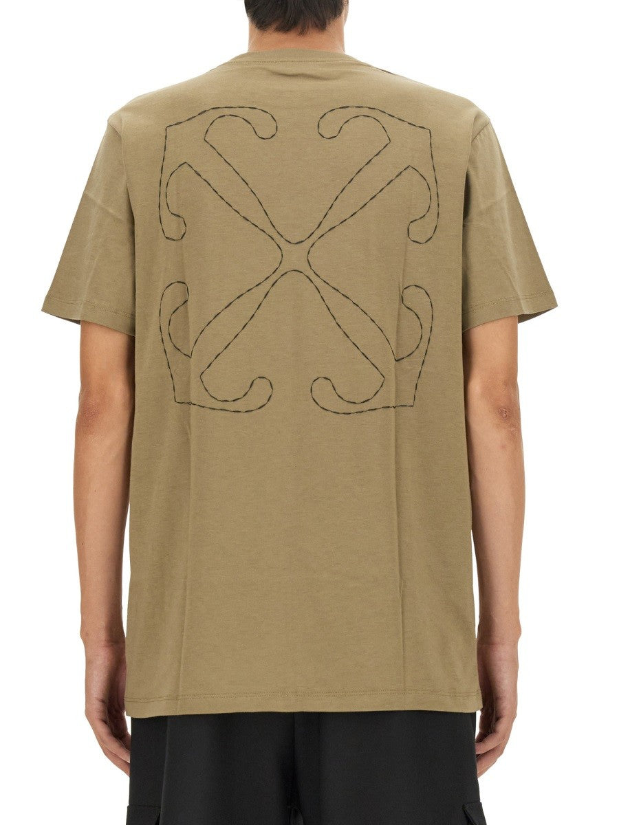 Off-white T-SHIRT WITH ARROW EMBROIDERY