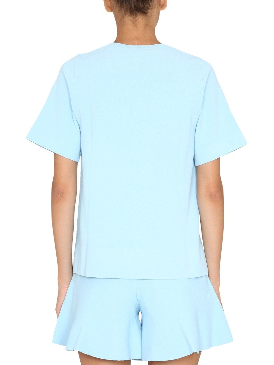 stella mccartney T-SHIRT WITH ASYMMETRICAL HEMLINE