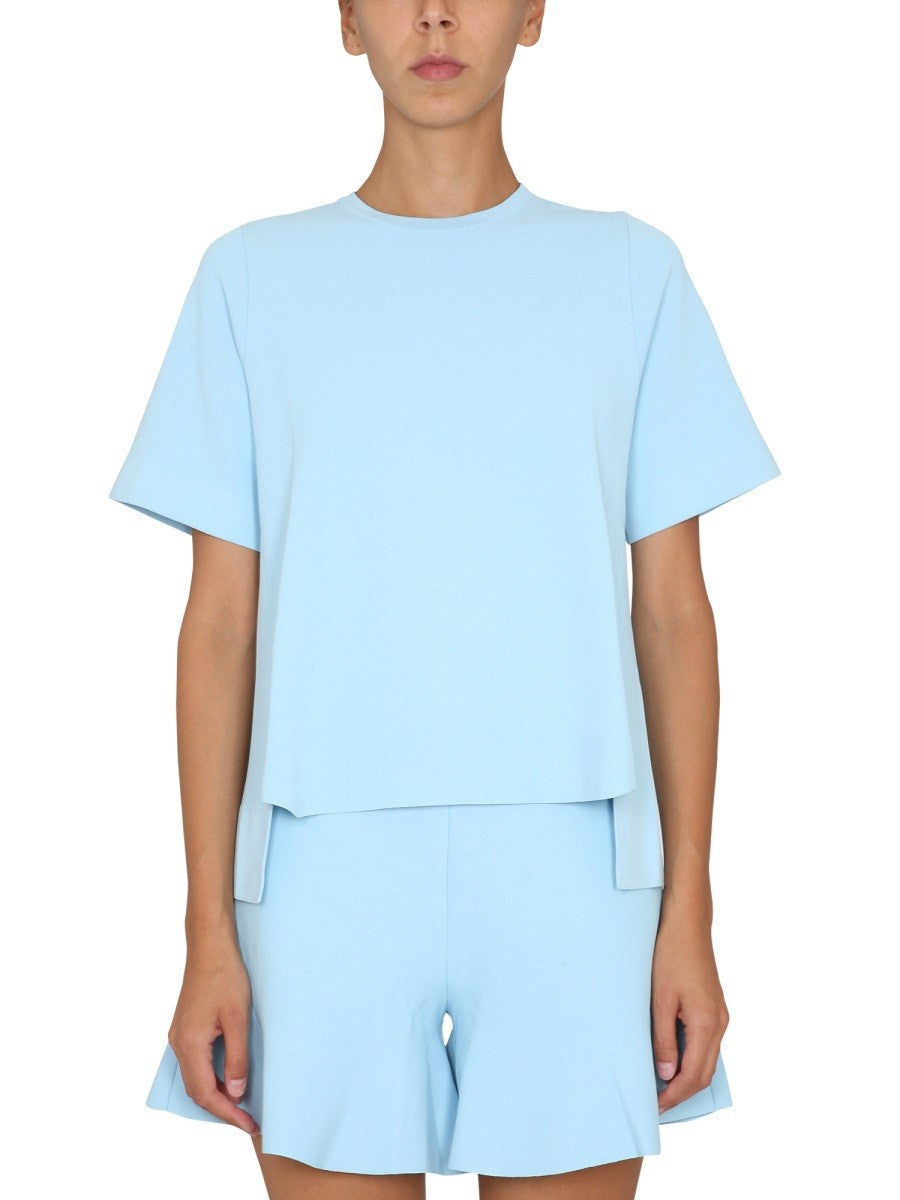 stella mccartney T-SHIRT WITH ASYMMETRICAL HEMLINE