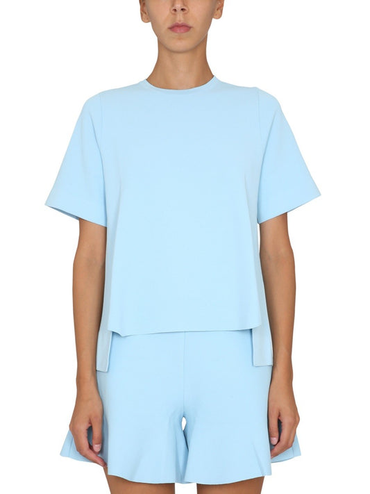 stella mccartney T-SHIRT WITH ASYMMETRICAL HEMLINE