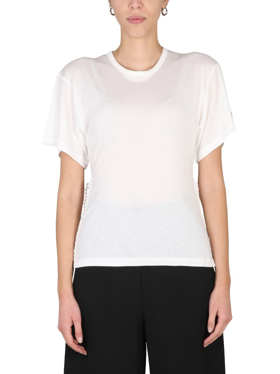 stella mccartney T-SHIRT WITH CHAIN DETAIL