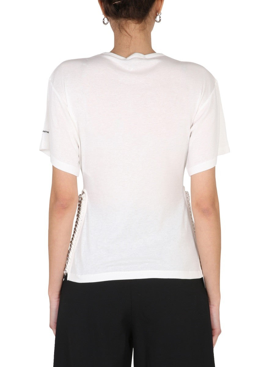 stella mccartney T-SHIRT WITH CHAIN DETAIL