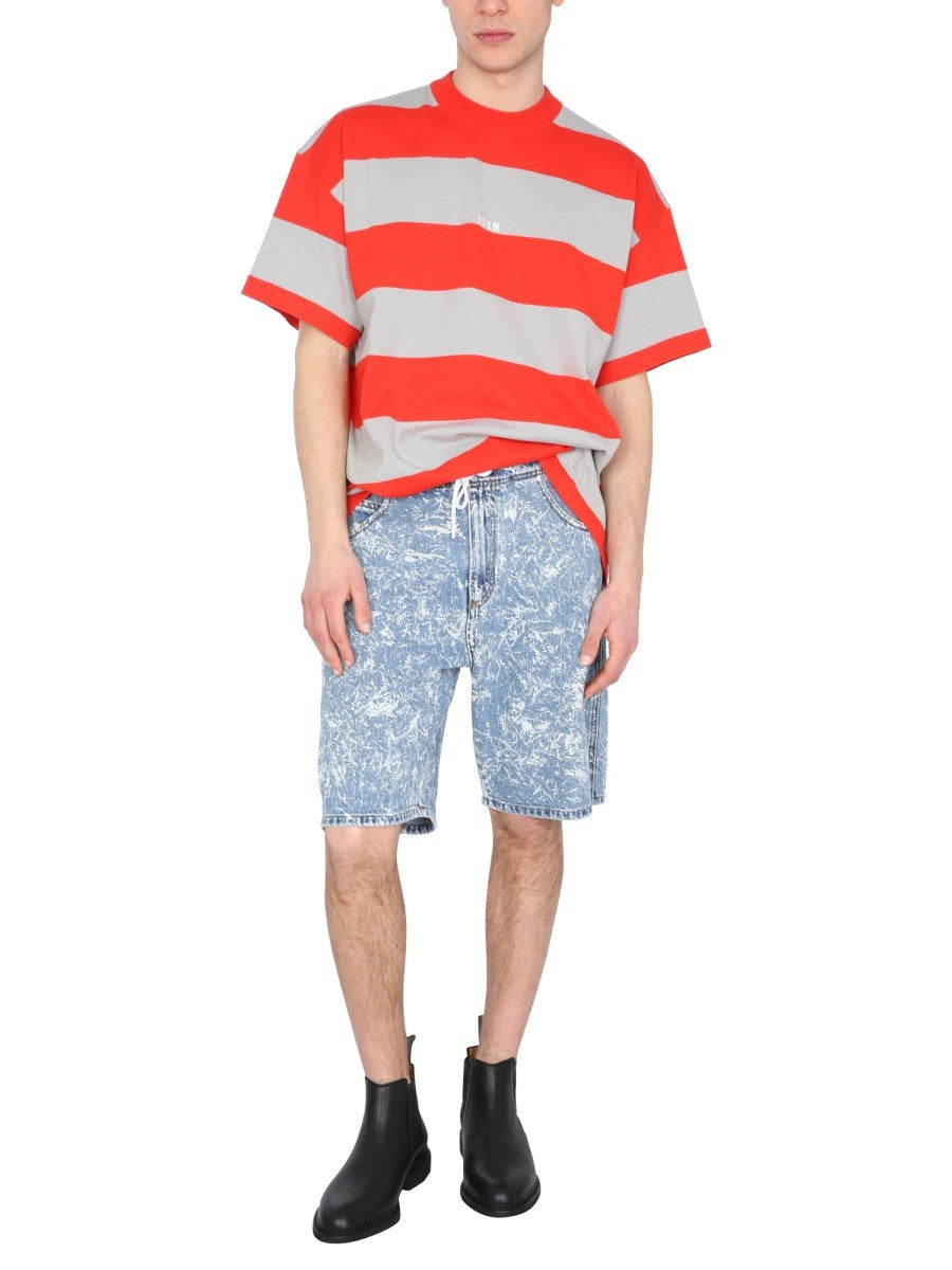 msgm T-SHIRT WITH EMBROIDERED LOGO