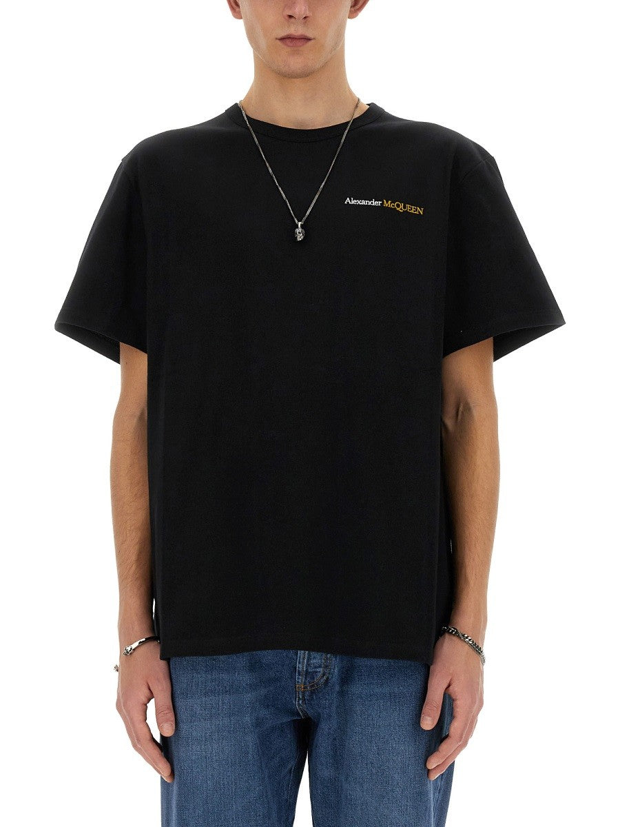 Alexander Mcqueen T-SHIRT WITH EMBROIDERED LOGO