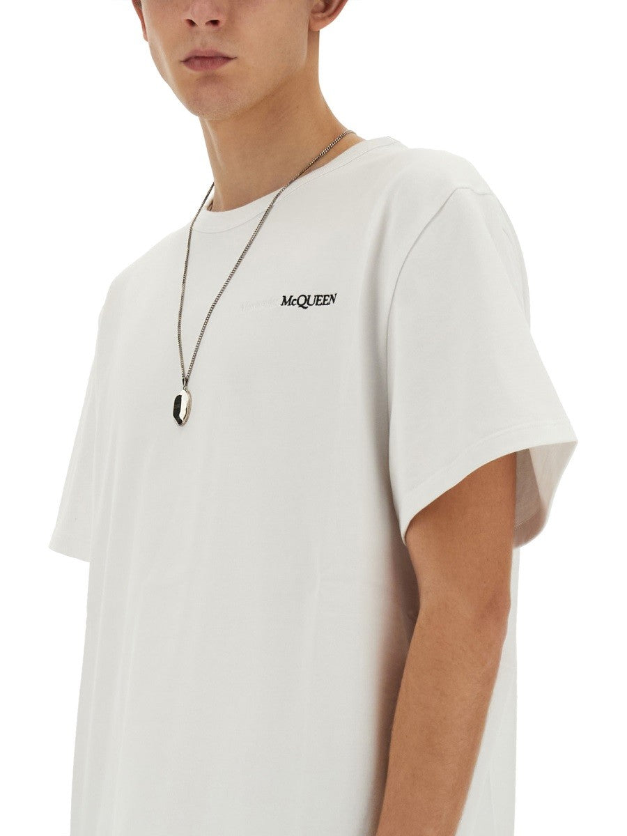 Alexander Mcqueen T-SHIRT WITH EMBROIDERED LOGO