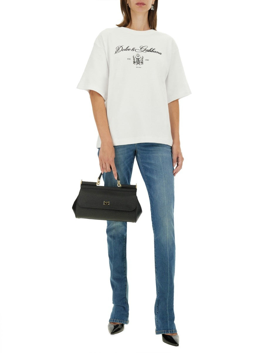 Dolce & Gabbana T-SHIRT WITH LETTERING LOGO