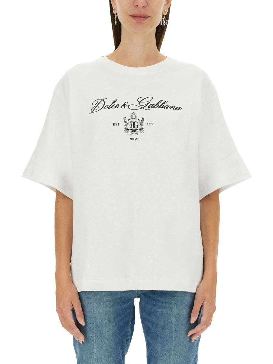 Dolce & Gabbana T-SHIRT WITH LETTERING LOGO