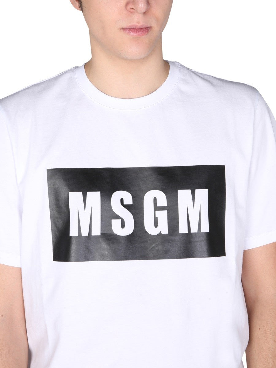 msgm T-SHIRT WITH LOGO BOX