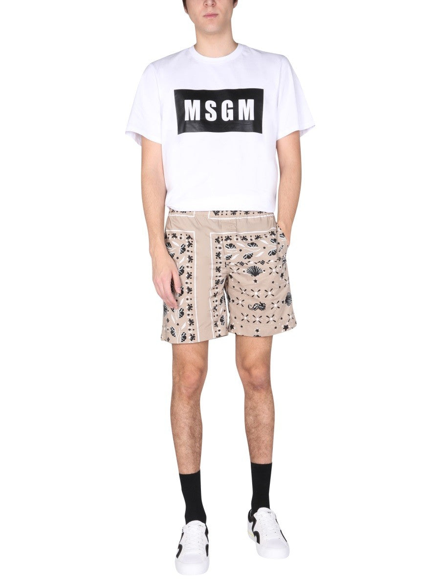 msgm T-SHIRT WITH LOGO BOX