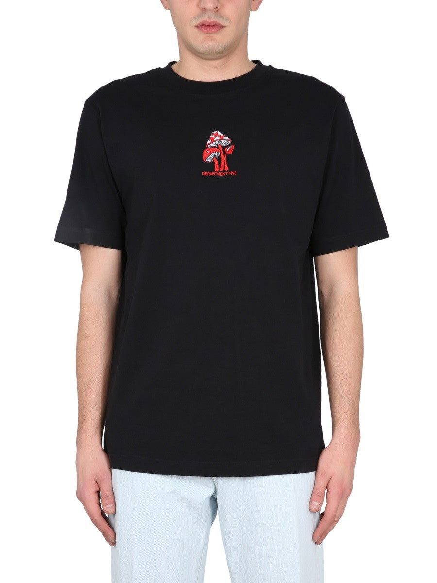 DEPARTMENT FIVE T-SHIRT WITH LOGO EMBROIDERY