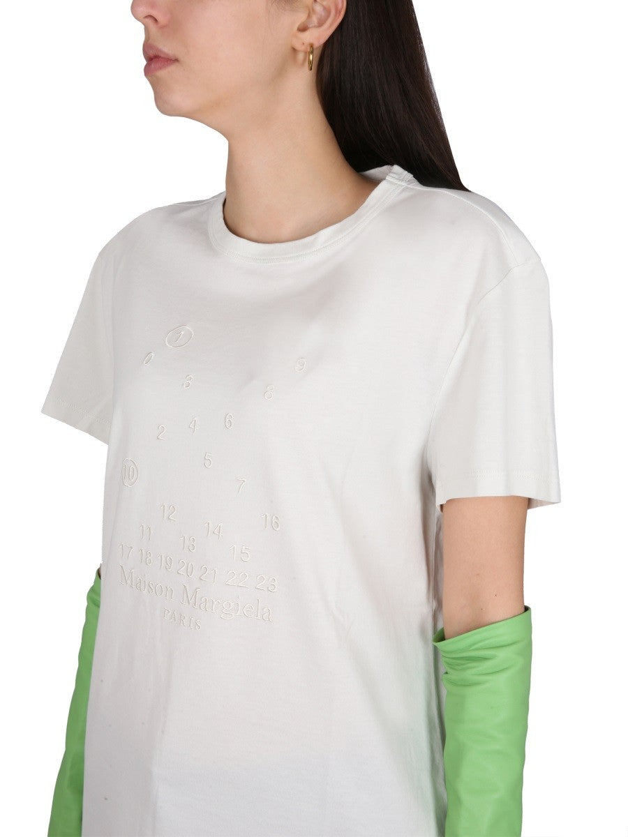 Maison Margiela T-SHIRT WITH LOGO EMBROIDERY